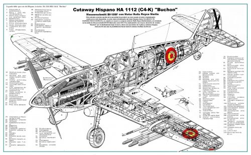 Cutaway Hispano Aviación HA 1112 ML1 (C4-K) Buchón.JPG