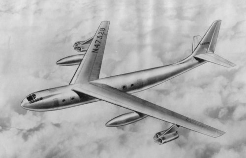 Boeing B-47 Stratojet, Wing-swept Tote Bag by Science Source
