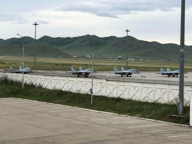 Mongolian MiG-29UB (88, 12 & 70 red) at Buyant-Ukhaa (10 July 2022).jpg