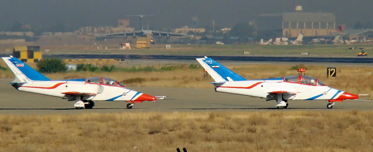 Tazarv-1 & Tazarv-2 taxiing at Mehrabad ahead of their final flights (22 September 2007).png