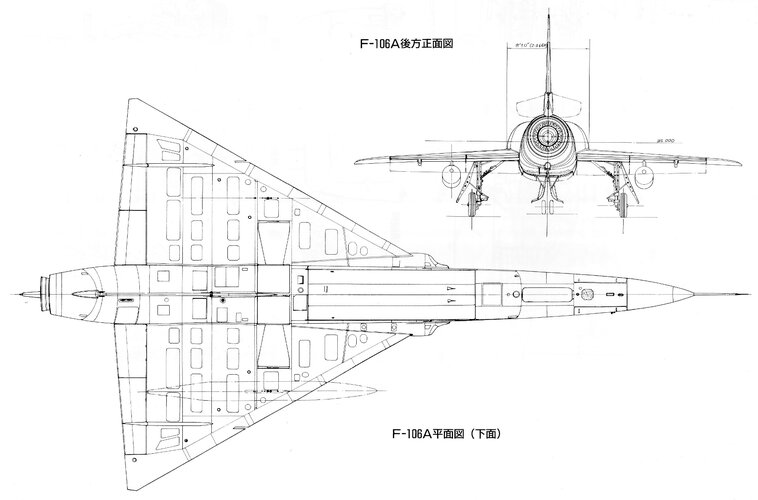 F-106A plan view(bottom) and rear view.jpg