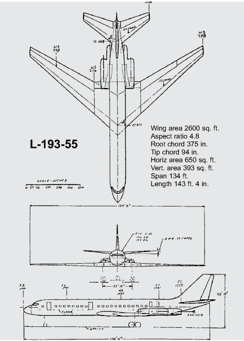 lockheed l-193-55 3 view AAHS spring 2000.png