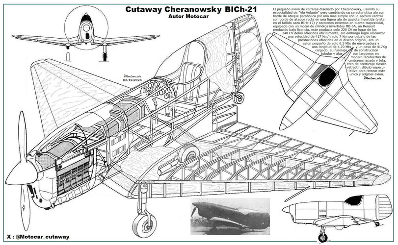 Cutaway BICh-21 en progreso.jpg