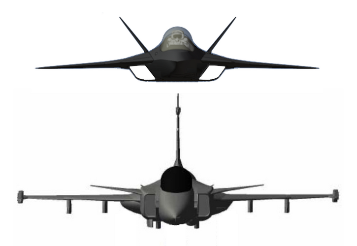 Zephyr UCAV vs Gripen C 100px=1m v2.png