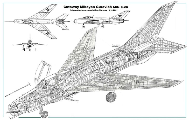 Cutaway-MiG E-2A en progreso.jpg