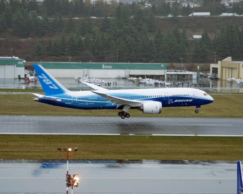 Landing after first flight at north end of Boeing Field-small.jpg