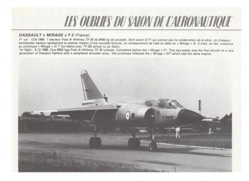 Avions Marcel Dassault Mirage F2 - Le Fana de l'Aviation - No. 187 - Juin 1985.......jpg